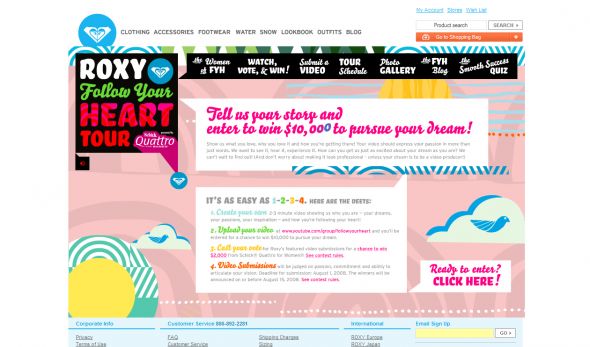 Roxy Follow Your Heart Contest