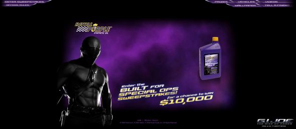 Royal Purple G.I. Joe Built for Special Ops Sweepstakes