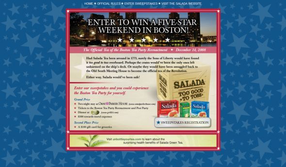 Salada Too Good To Toss Sweepstakes