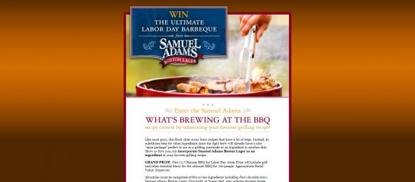 Samuel Adams What’s Brewing at the BBQ Recipe Contest