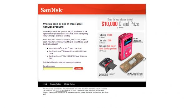 The SanDisk Sweepstakes