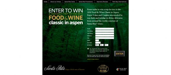 Santa Rita Food & Wine Classic Sweepstakes