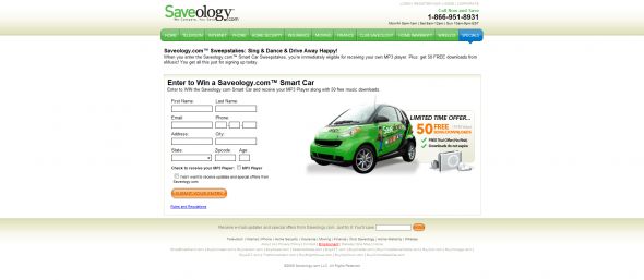 Saveology Smart Car Giveaway Sweepstakes