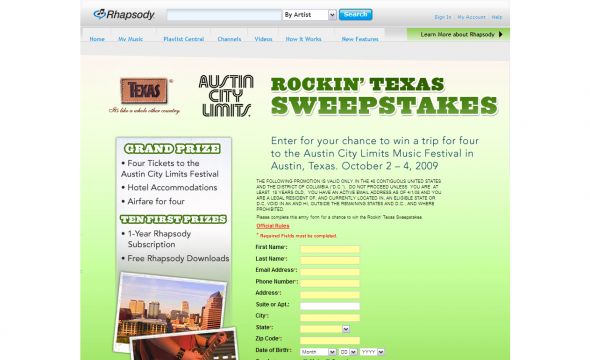 Rockin’ Texas Sweepstakes