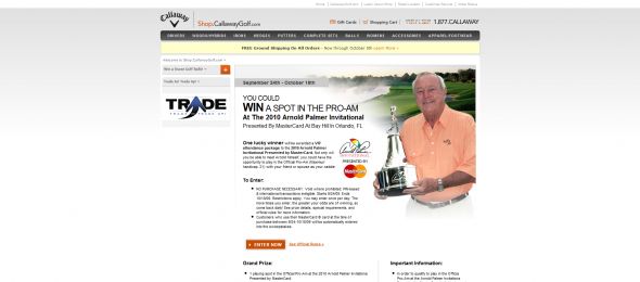 Shop.CallawayGolf.com Sweepstakes