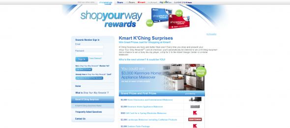 Kmart K’Ching Surprises Instant Win Game