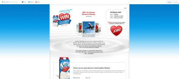 Silk Soy Milk Million Hearts Challenge