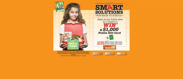 Publix Campbell Soup Pepperidge Farm Back to School Sweepstakes