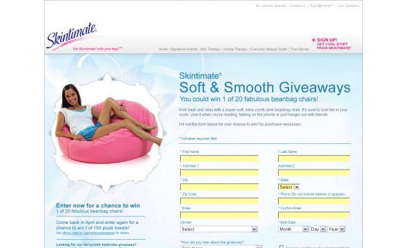 Skintimate Soft & Smooth Giveaways