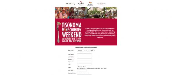 Sonoma Wine Country Weekend Sweepstakes