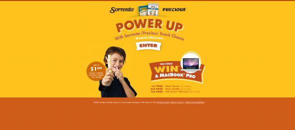 Sorrento Precious Cheese Back to School Sweepstakes