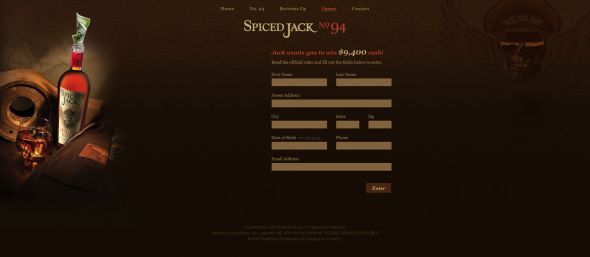 Spiced Jack No. 94 Win $9400 Cash Sweepstakes Spiced Jack No. 94 Win $9400 Cash Sweepstakes