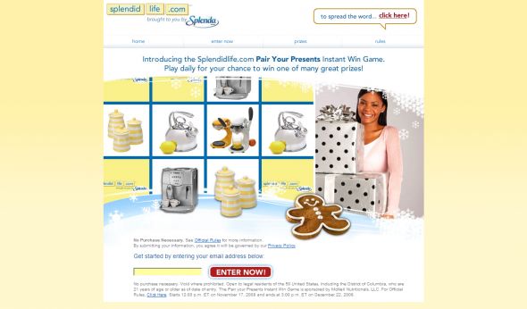 Pair Your Presents Instant Win Game