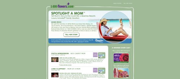 1-800-FLOWERS.COM Spotlight a Mom Contest