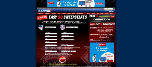 Staples Easy 50 Sweepstakes