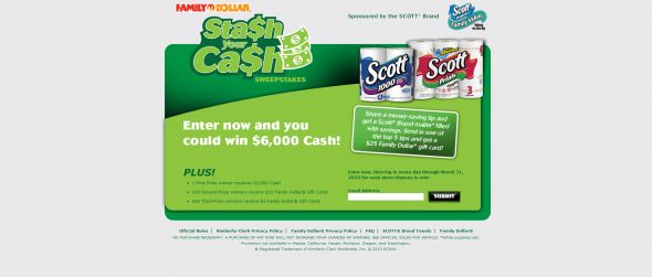 Family Dollar Stash Your Cash Sweepstakes