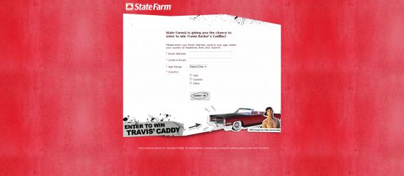 State Farm Blink 182 Car Sweepstakes