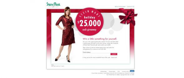 Stein Mart $25,000 Holiday Cash Giveaway