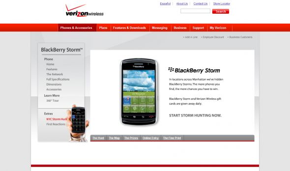 Verizon Wireless Storm Hunt Sweepstakes