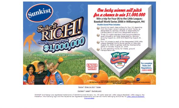 Sunkist Little League Baseball World Series Sweepstakes
