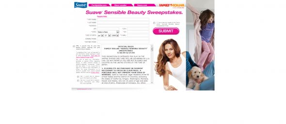 Family Dollar Suave Sensible Beauty Sweepstakes