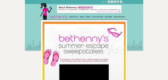 bethennytv.com/summerescape – Bethenny’s Summer Escape Sweepstakes bethennytv.com/summerescape – Bethenny’s Summer Escape Sweepstakes