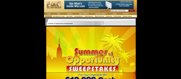 Fox Business Summer of Opportunity Sweepstakes