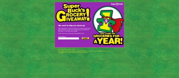 Super Buck’s Grocery Giveaway