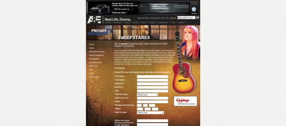 Win A Signed Epiphone Guitar from Wynonna and A&E’s Private Sessons
