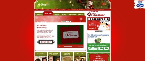 Hallmark Channel Holiday Homecoming Sweepstakes