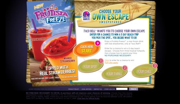 Choose Your Escape Sweepstakes