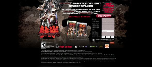 Tekken 6 Gamer’s Delight Sweepstakes