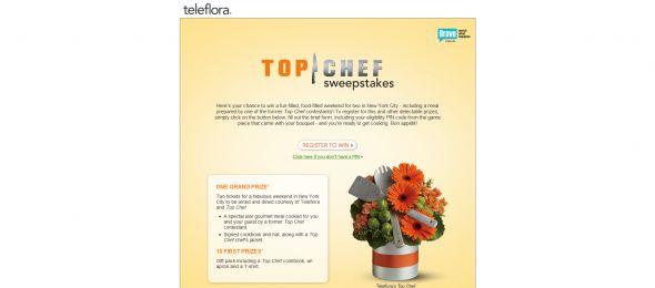 Teleflora’s Top Chef Sweepstakes
