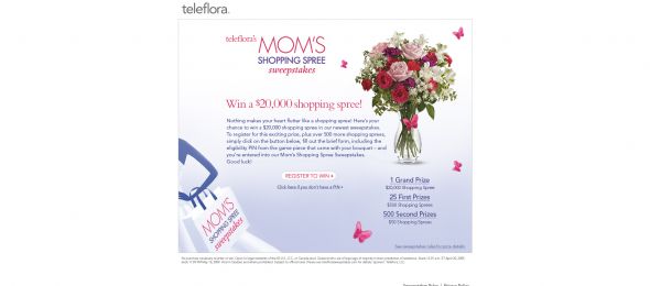 Teleflora’s Mom’s Shopping Spree Sweepstakes