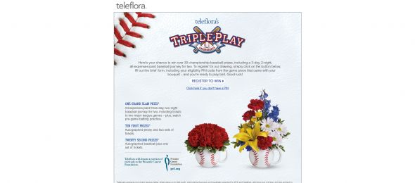 Teleflora’s Triple Play Sweepstakes