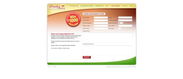 Tender Choice Pork Recipe Contest
