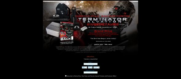 Terminator Salvation Sweepstakes