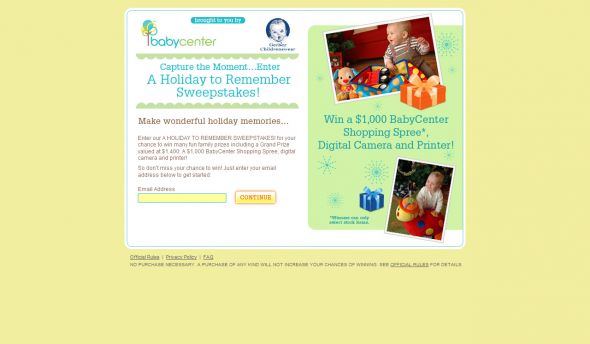 BabyCenter and Gerber Childrenswear’s A Holiday to Remember Sweepstakes