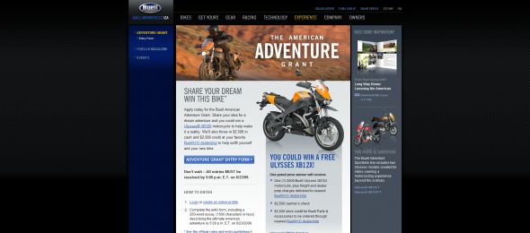 Buell American Adventure Contest