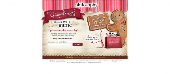 Gingerbread Man Instant Win Game and Sweepstakes