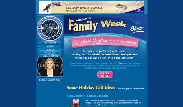 Millionaire’s Glade Scentsational Sweepstakes