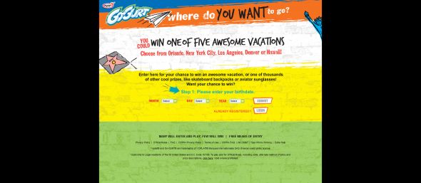 Go-GURT Awesome Vacation Sweepstakes
