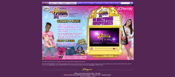 Hannah Montana The Movie Go Hollywood Sweepstakes