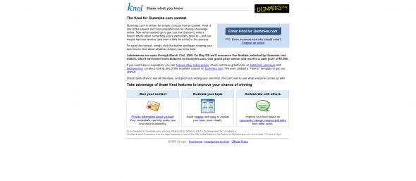 Knol For Dummies.com Contest