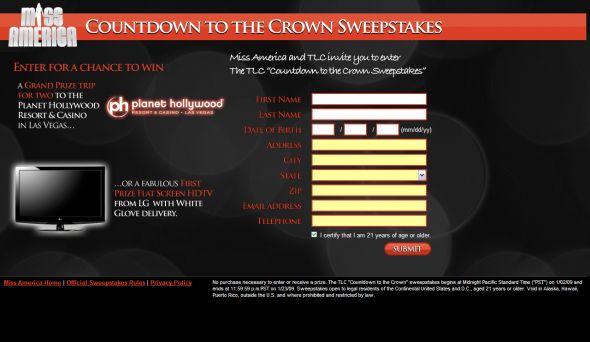 TLC Countdown to the Crown Sweepstakes