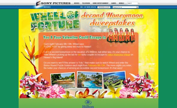 Wheel Of Fortune Second Honeymoon Sweepstakes