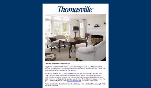 Thomasville Sweepstakes