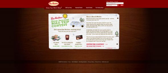 Tim Hortons Great Summer Road Trip Contest