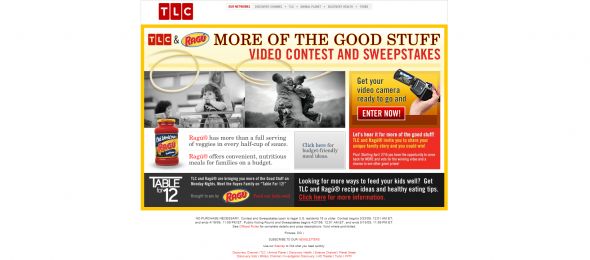 TLC and Ragu More of the Good Stuff Video Contest and Sweepstakes TLC and Ragu More of the Good Stuff Video Contest and Sweepstakes