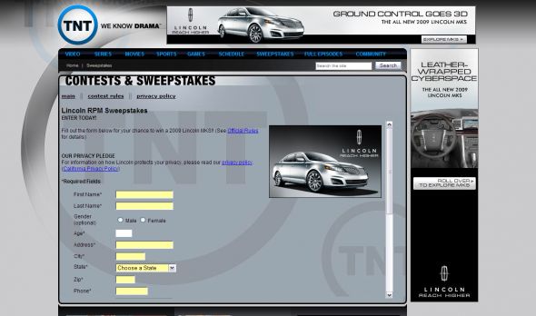 The Lincoln RPM Sweepstakes The Lincoln RPM Sweepstakes